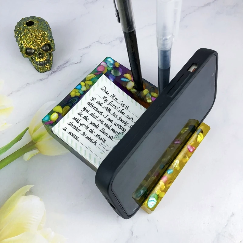 Robusti organizzatori della scrivania in silicone stampo facile da usare e supporto per penna a silicone artistico per desktop