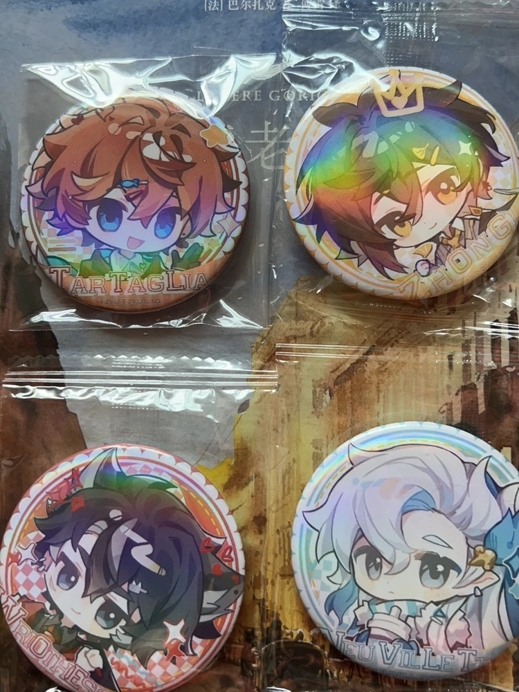 Anime Genshin Impact Fans fonctionne dessin animé mignon Cullet Laser broche Badge Cosplay accessoires pour vêtements sac à dos décor broche cadeau