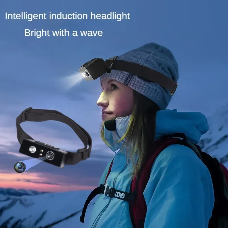 1080P HD Eerste มุมมอง Mini Actie กล้อง Koplamp Sport Cam Wave Hand Inductie เครื่องบันทึกวิดีโอ Ingebouwde แบตเตอรี่กล้องวิดีโอ