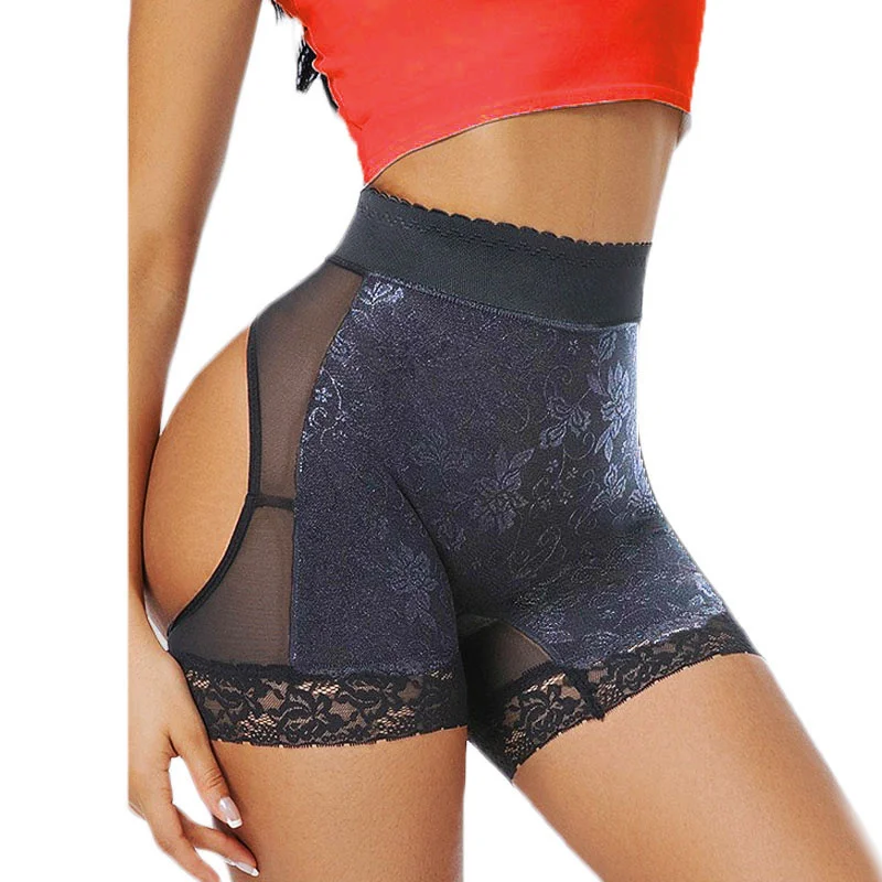 

Трусики GUUDIA с вырезом для ягодиц, корректирующее белье, сетчатые дышащие трусики с широким поясом, кружевные трусики с подтяжкой ягодиц