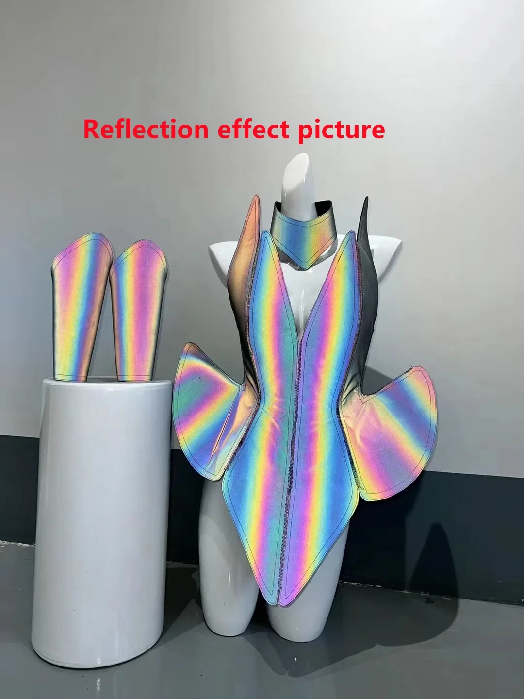 Reflective Laser Dance Costume Future Technology Performance Clothes Bar Female Singer Dancer Festival Outfit Drag Queen