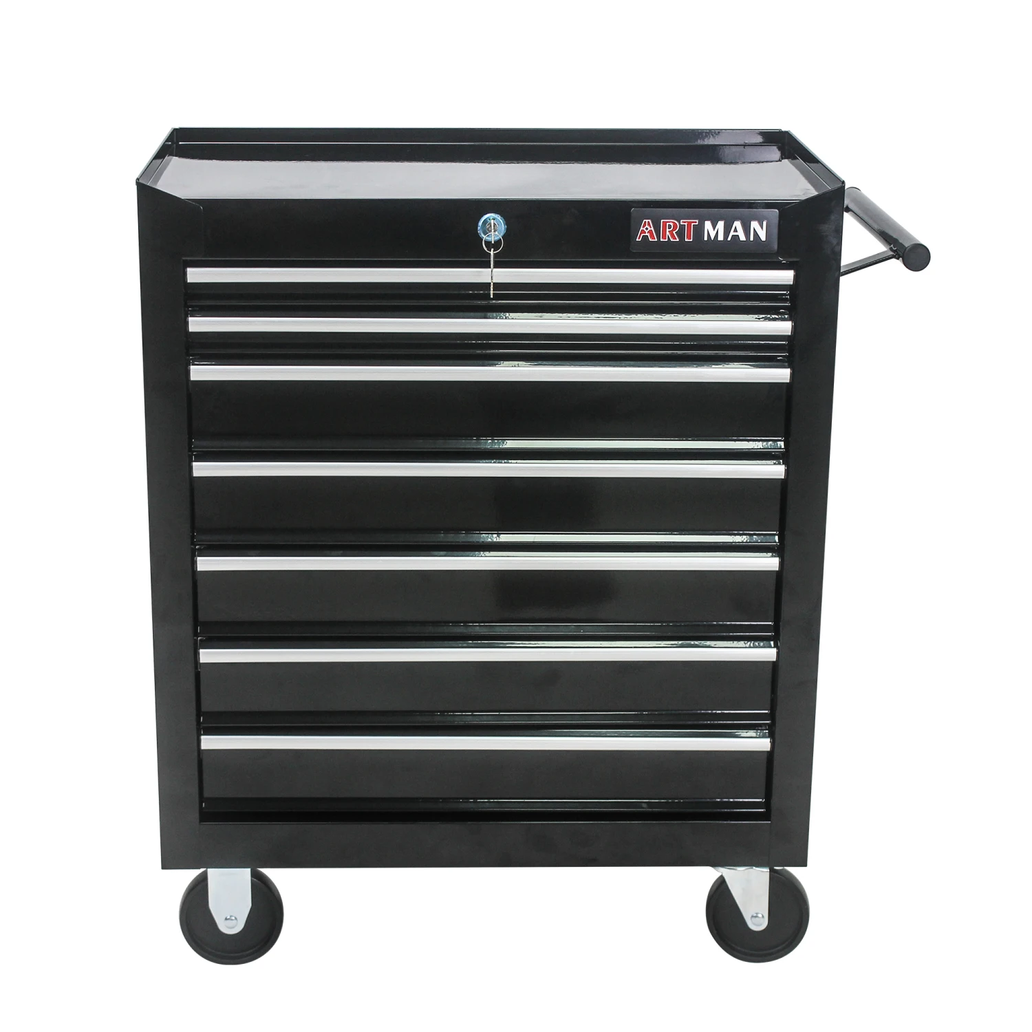 

7 Drawers Tool Cart with Wheels - Black