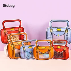 StoBag 50pcs Cartoon Candy Packaging Bags Ziplock Kids Children Gift Tote Cute Snack Plastic Sealed Food Storage Pouch Party