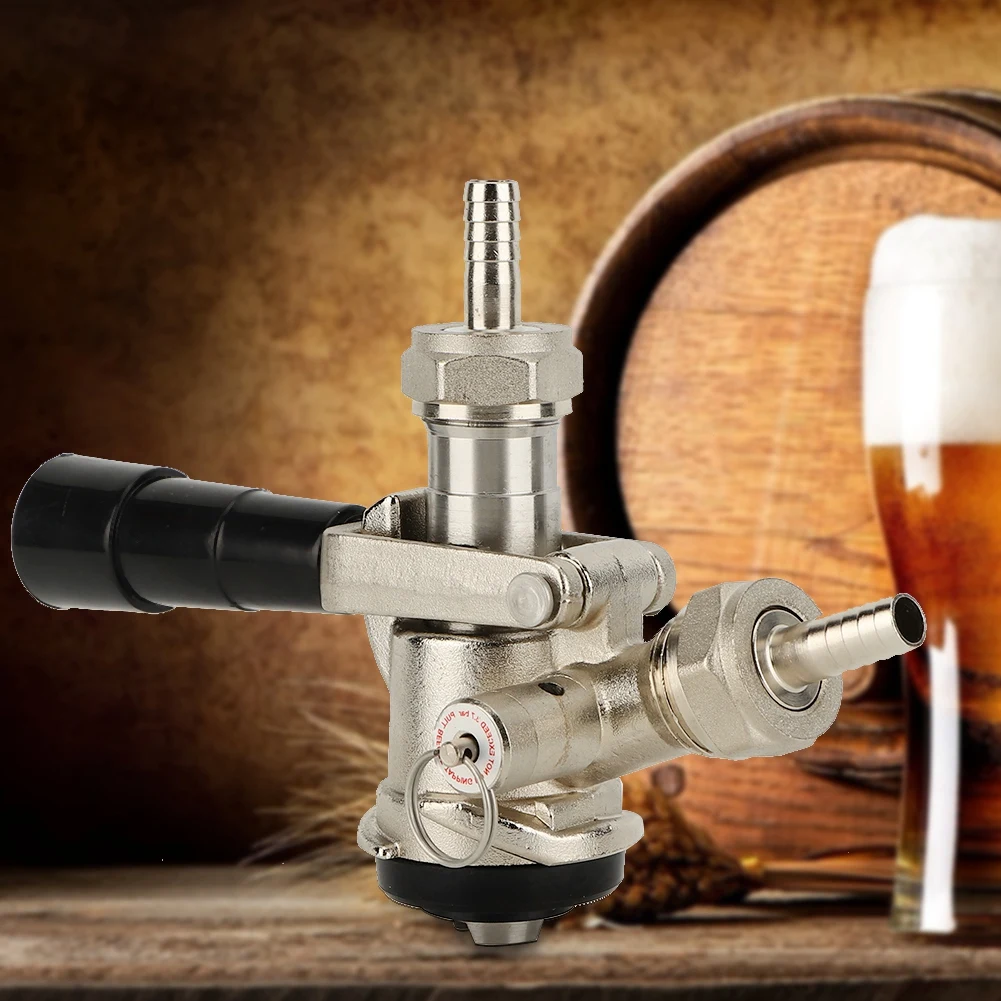 Beer Brewing Home Brewing System Wine Making Beer Keg Coupler D Type System with  Pressure Relief Valve for US Domestic