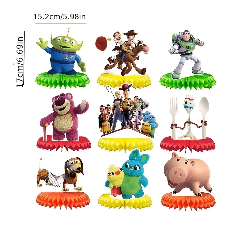 9pcs Disney Toy Story Themed PartyDecoration, Birthday Party Decoration Supplies,Surprise‑themed event supplies，Men's Party view 3