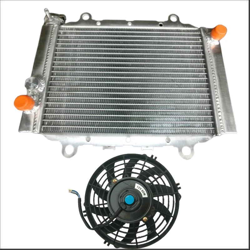

FOR ATV YAMAHA KODIAK GRIZZLY 400 450 2003 2004 2005 2006 2007 2008 2009 2010 3ROW Aluminum Radiator + Fan