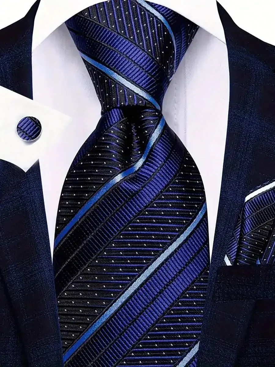 

Men Neck Tie Set With Cufflinks For Business Formal Party