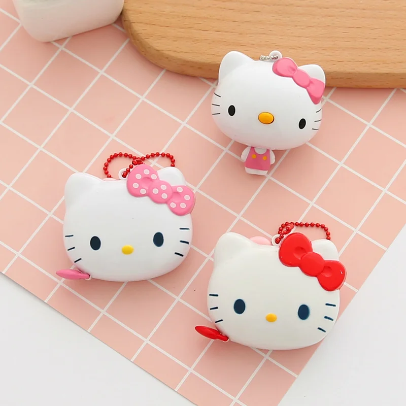 100Cm Hello Kitty Tape Measure Automatic Retractable Tape Measure Mini Portable Soft Ruler Dedicated Measurement Size Waistline