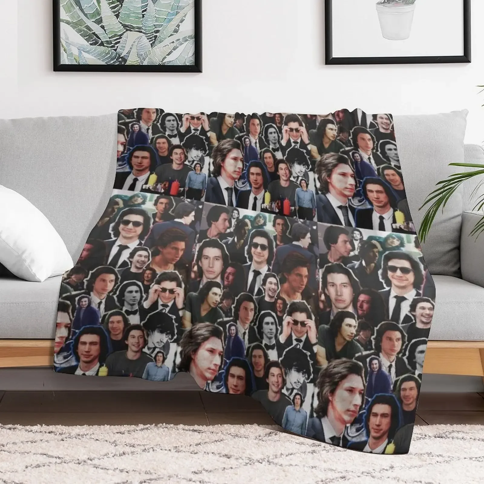 Assorted Adam Driver Collage Throw Blanket Giant Sofa warm winter Hairys Plaid Blankets