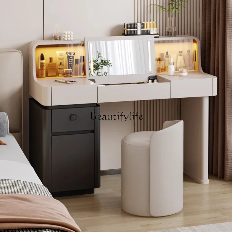 

Ls51Simple Modern Flip Dresser Small Apartment Bedroom Makeup Storage Integrated Cabinet