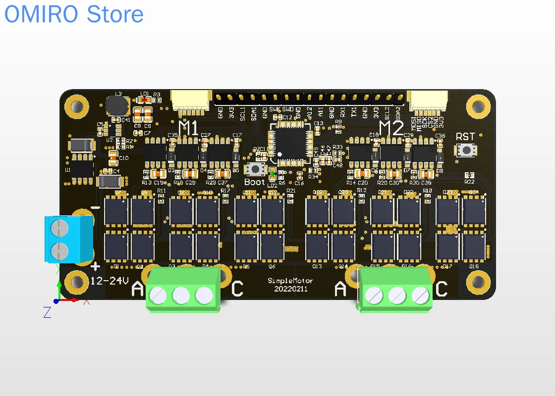 STM32 FOC Open Source Two-way Brushless Motor Driver Development Board STM32F103C8T6