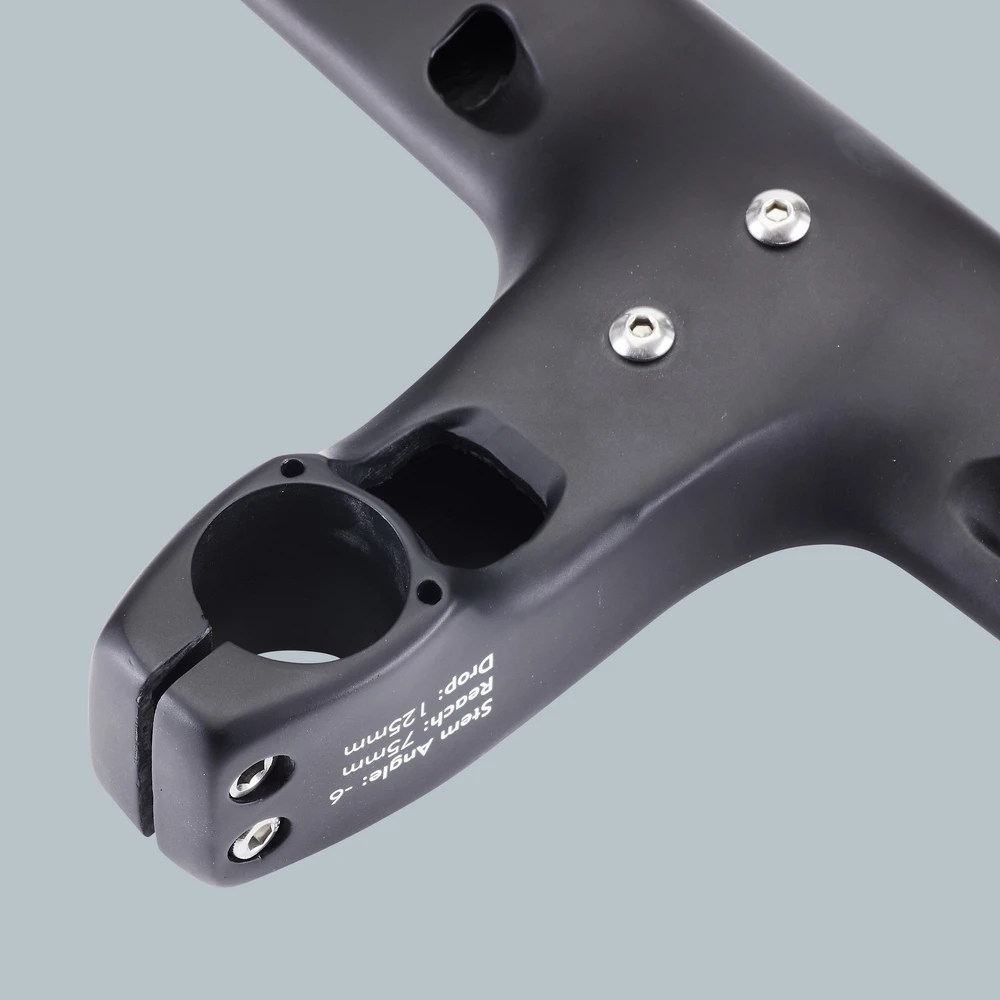 Rennrad Vollcarbon Integriertes Cockpit Drop-Lenker -10 ° 360-440MM UD Mattierter Rennrad-Lenker mit Versteckter Führung Radzubehör – Detail 8
