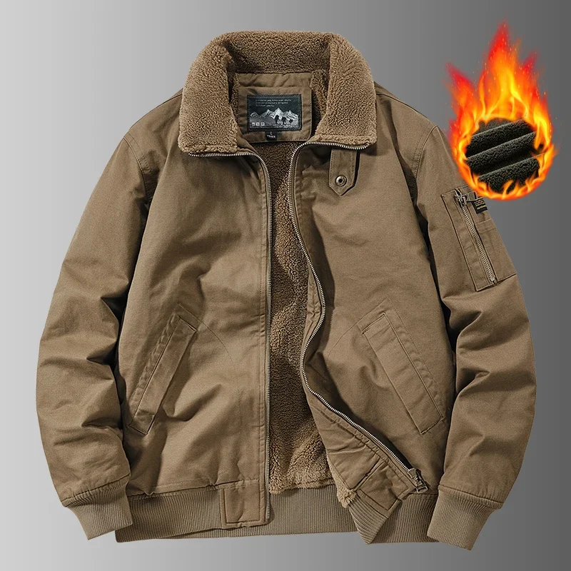 سترة مخملية عالية الجودة مقاومة للرياح دافئة لخريف وشتاء ملابس خارجية مريحة وعصرية مقاومة للرياح وقابلة للتنفس