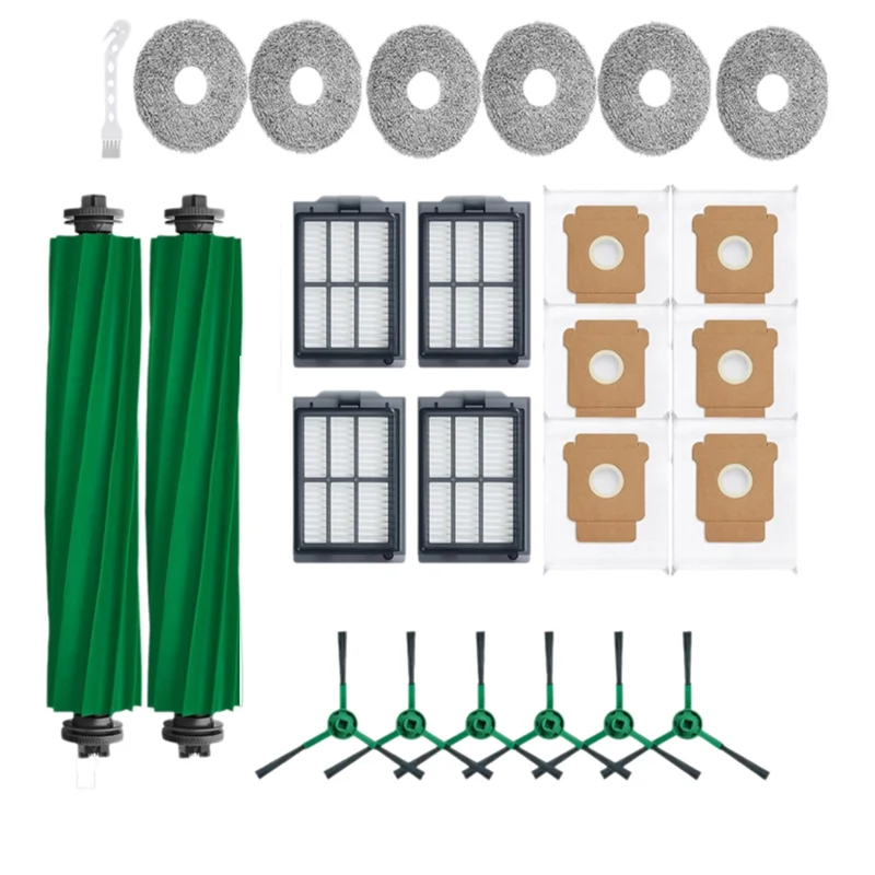 YCOC-For Irobot Roomba Plus 405/Plus 505 كومبو كيس لجميع الغبار تصفية ممسحة الوسادة الجانب فرشاة الأسطوانة استبدال أجزاء مكنسة كهربائية
