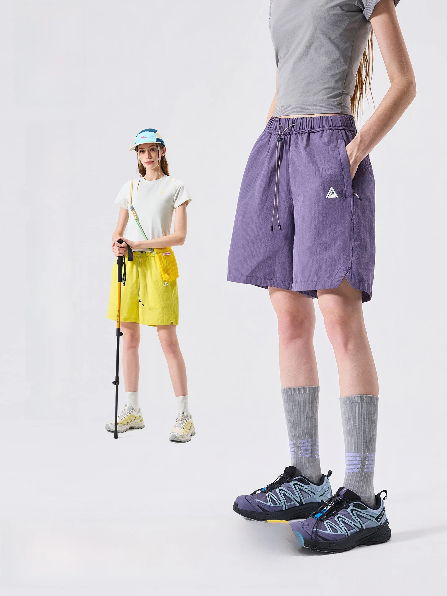 LAZY DAY Lightweight Outdoor Waterproof Shorts Women's Summer Thin Breathable Quick Dry Sports Five-Quarter Length Pants