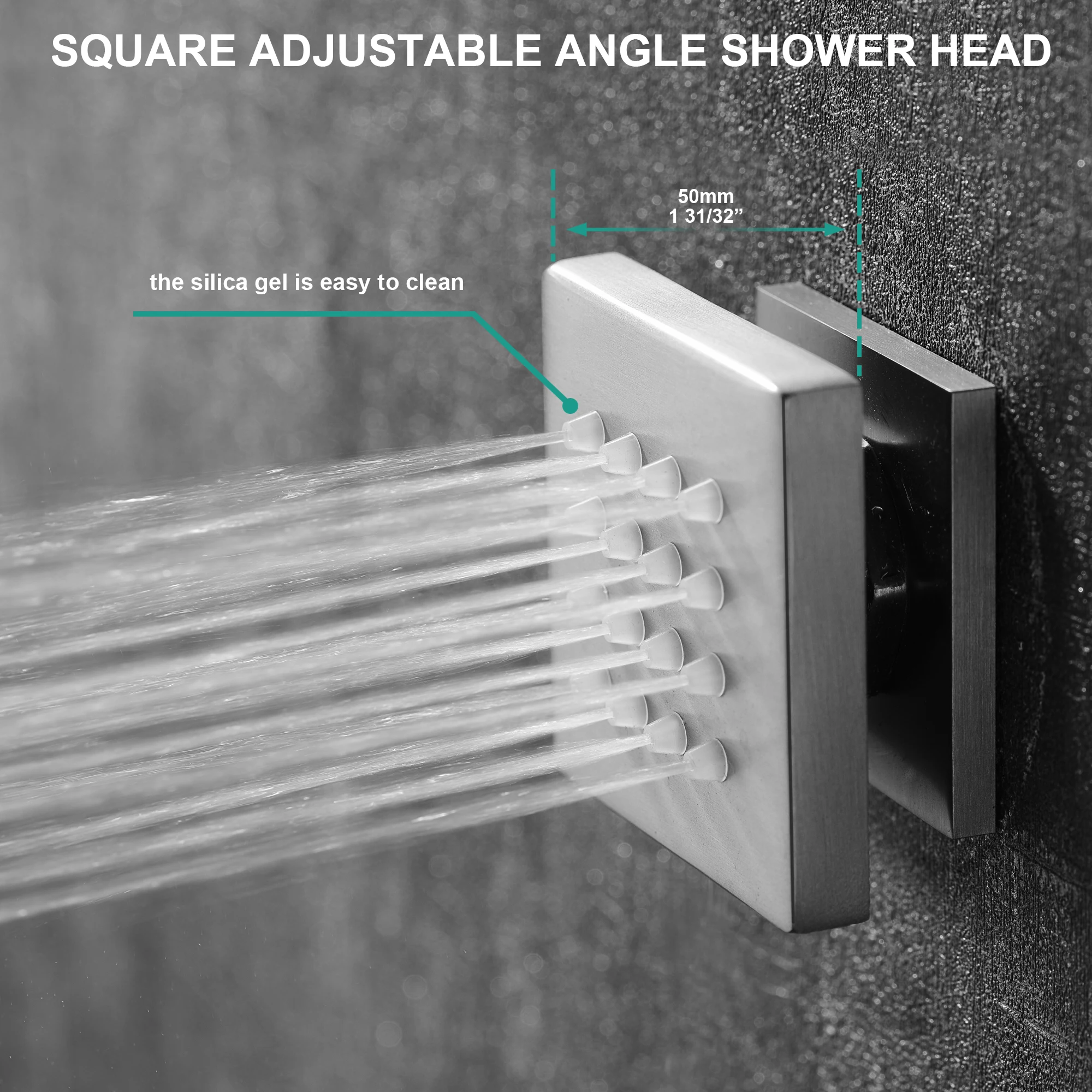 Brushed Nickel Smart Shower 3 Functions Shower Set for Bathrooms