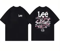 2025 Korean Le Letter Printing Men's and Women's Same Trend Loose Round Neck Comfortable Breathable Casual Short-sleeved T-shirt