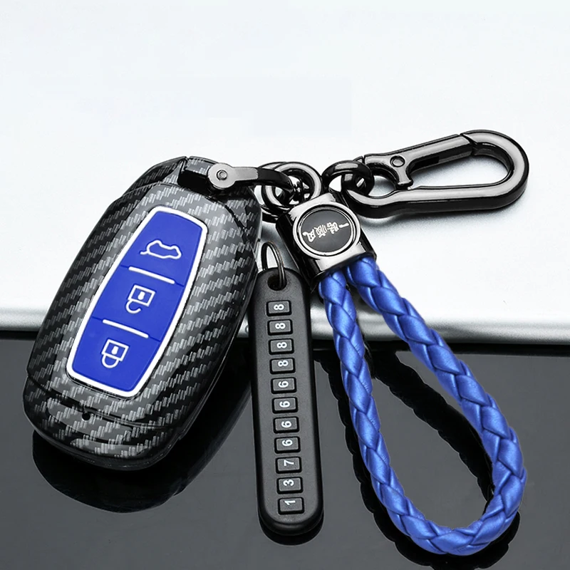 ABS Car Remote Fob Key Case Cover Bag For Hyundai i30 i30N Veloster Palisade Grandeur IG Venue 2017-2019 2020 2021 Accessories