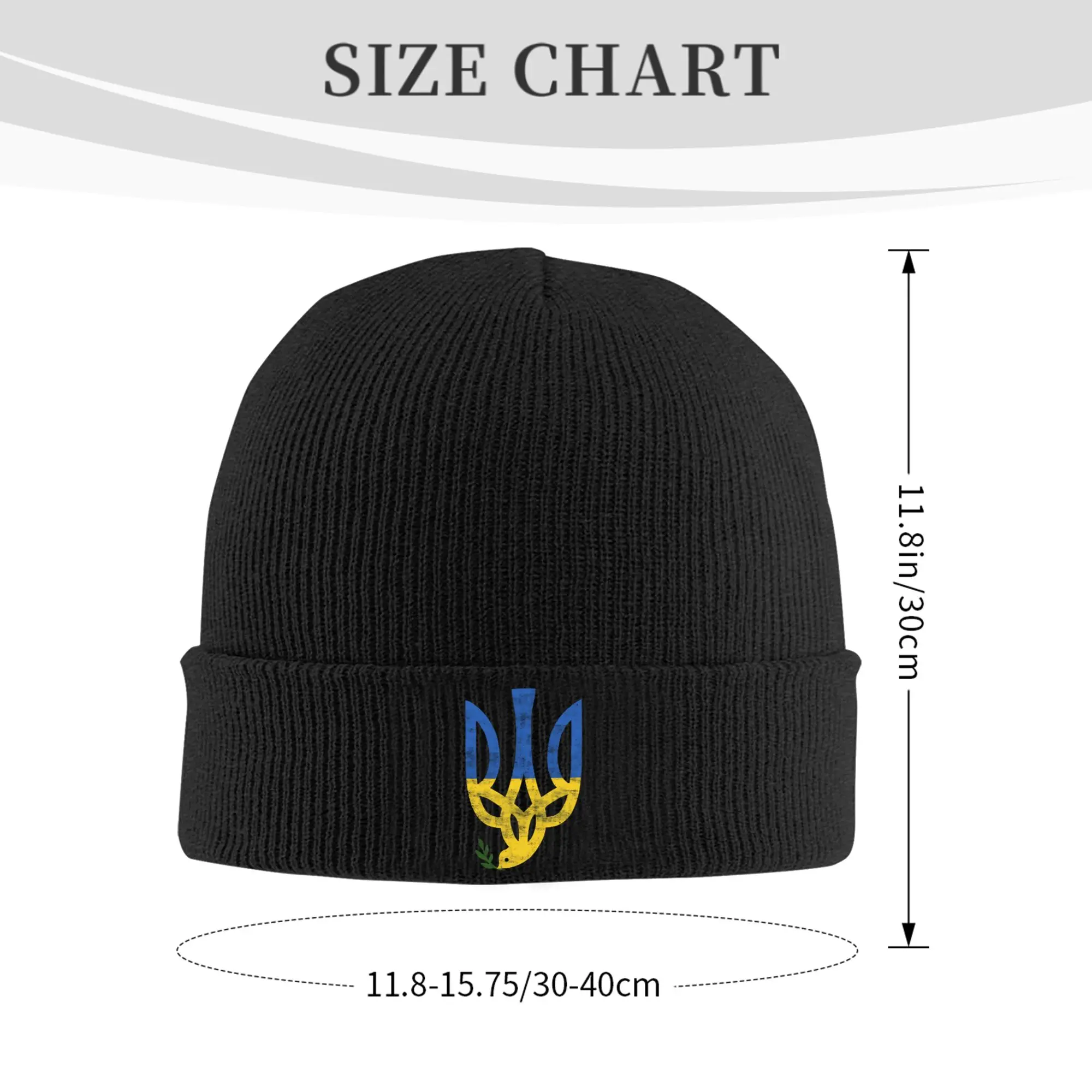 Ukraine Trident No War Slava Ukraina Knit Hat  Beanie Hats Outdoor Warm Men Women Unisex Bonnet Hats Autumn Winter Caps Gift
