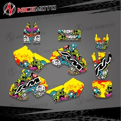 For Suzuki RM 125 RM 250 RM125 RM250 1999 2000 Motocross Fairing Graphics Background Decal Sticker Personality Customize