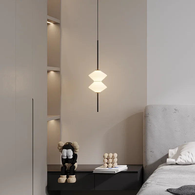 

‌Modern Glass LED Pendant Lighting Gold Copper Adjustable for Bedroom Foyer Kitchen Dining Room Energy Saving Chandelier