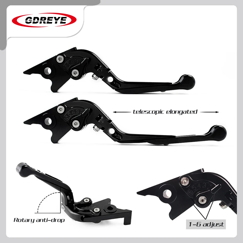 Palancas de embrague de freno de manija extensible plegable ajustable CNC para BMW S1000RR S1000 RR S 1000 RR 2010-2018