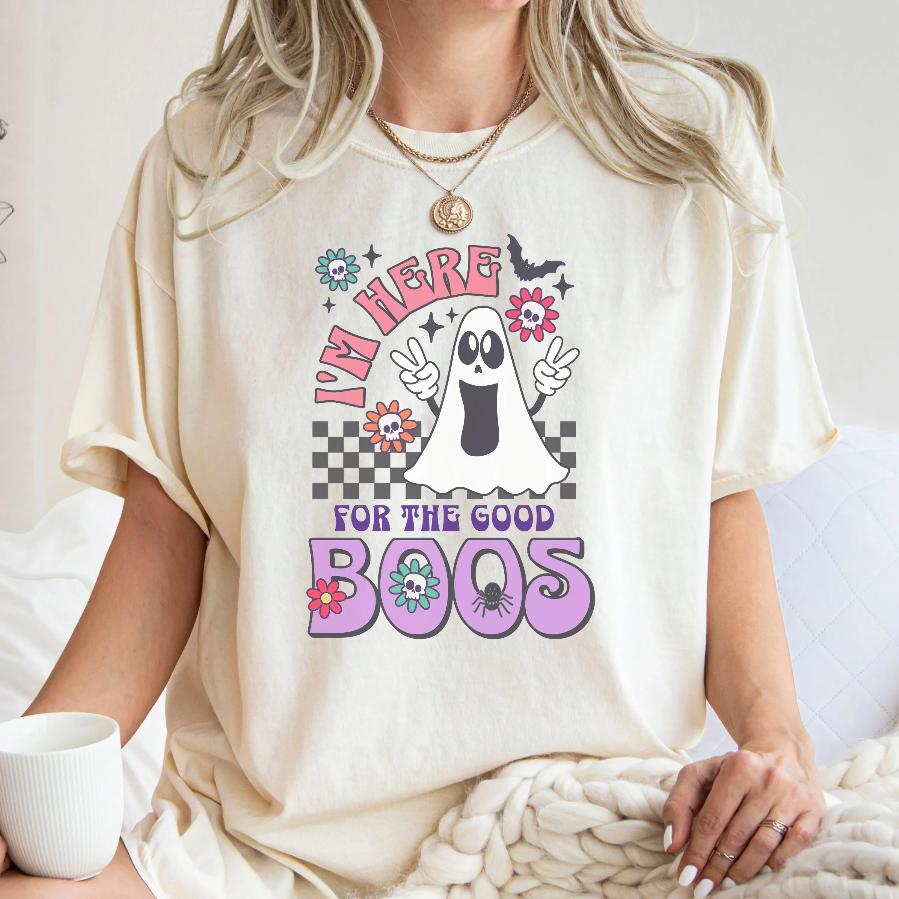

Comfort Colors Halloween T Shirt Retro Party Cute Vintage Groovy