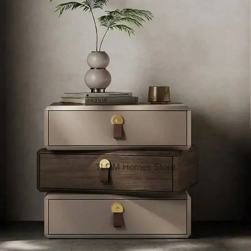 Chevet Modern Makeup De Nightstands Center Pretty Drawers Narrow Organizers Minimalist Table Bedside Table Luxury Home Furniture