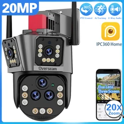 Cámara de seguridad IPC360 Home App, 20MP, 10K, 5 lentes, Zoom 10X, 3 pantallas, WiFi, PTZ, Audio bidireccional, seguimiento automático, visión nocturna a Color