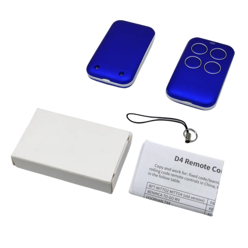 Hot sale Waterproof 4 button 433.92mhz D4 Type Clone Duplicate 18 Brand Rolling Code Remote Controls for Garage Door