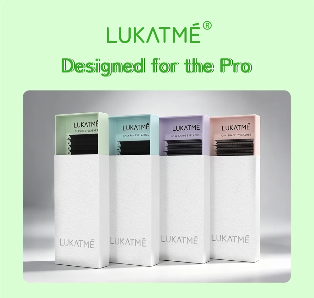 LUKATME Klassische Wimpernverlängerung D-Curl 8-15mm Mix Schwarz Premium Weiche Einzelwimpern Natürliche Faux-Nerz Klassische Wimpern – Detail 10