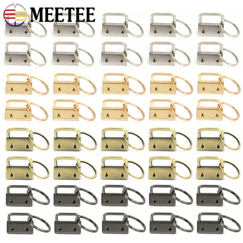 

20/40/80Pcs Meetee 25mm Metal Tail Clip Buckles Keychain Hanger Hook Belt Webbing Strap End Clasp DIY Bag Hardware Accessories