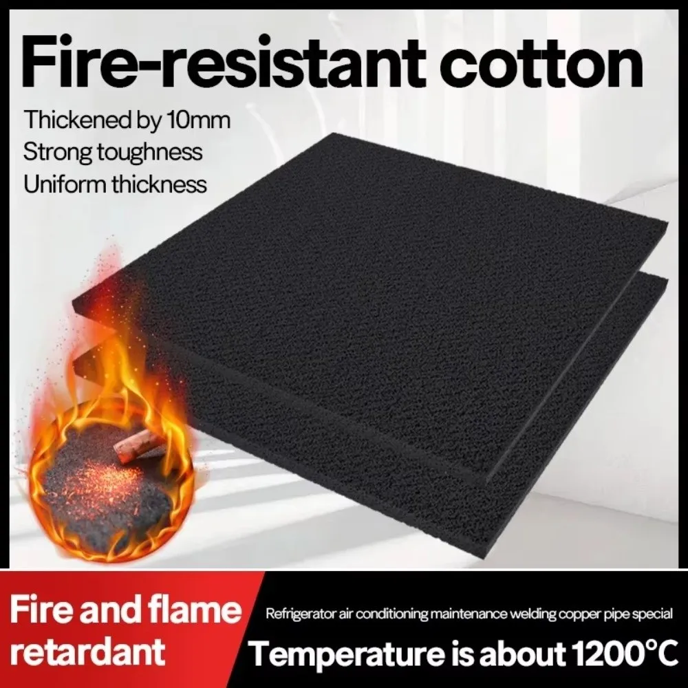 Black Carbon Fiber Felt Fireproof Flame-retardant Torch Shield Mat Felt High-temperature Resistant Soldering Protective Pad