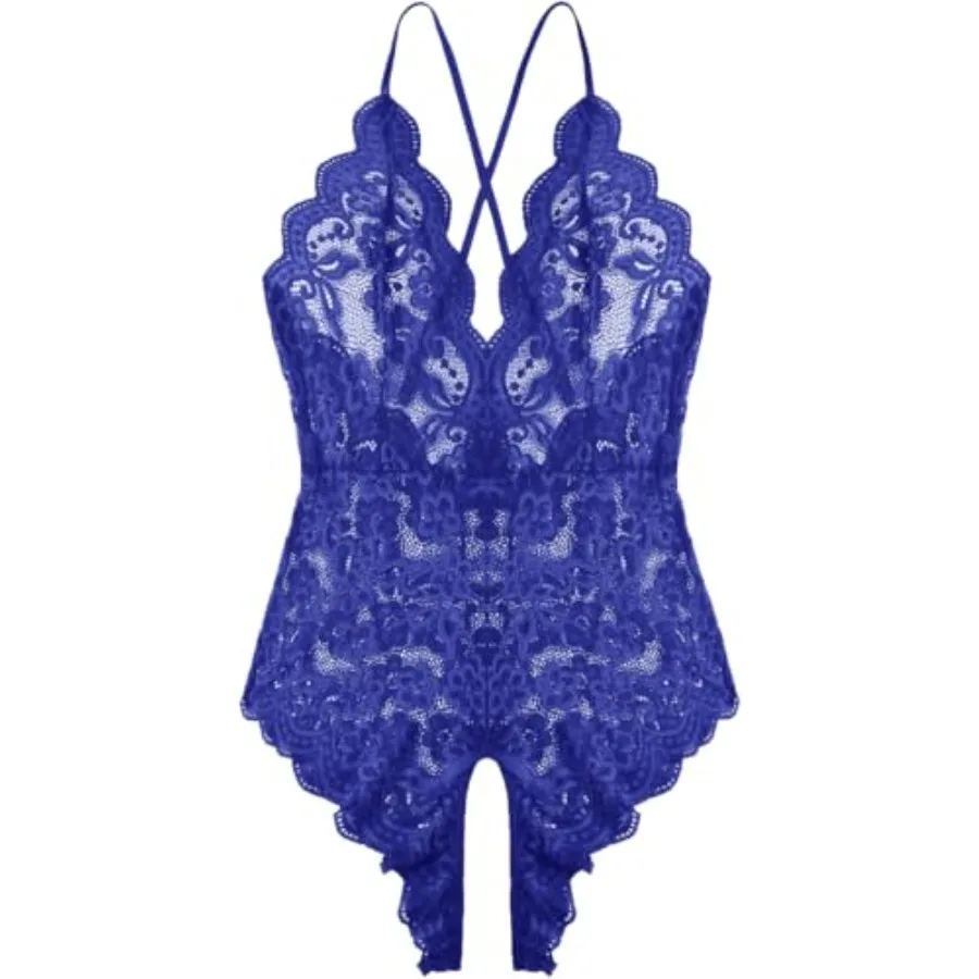 

Women One Pcs Lingerie Sexy Teddy V Neck Bodysuit Lace Nightie