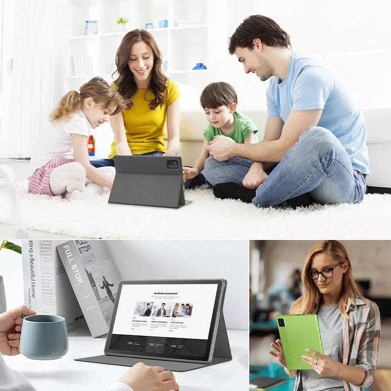 تابلت أندرويد 15 مع لوحة مفاتيح، ذاكرة وصول عشوائي 8 جيجابايت + ذاكرة قراءة فقط 64 جيجابايت (توسيع تيرابايت)، تابلت 10.1 بوصة مع بطارية 5000 مللي أمبير في الساعة، 2.4 جيجا/5 جيجا واي فاي، كاميرا مزدوجة