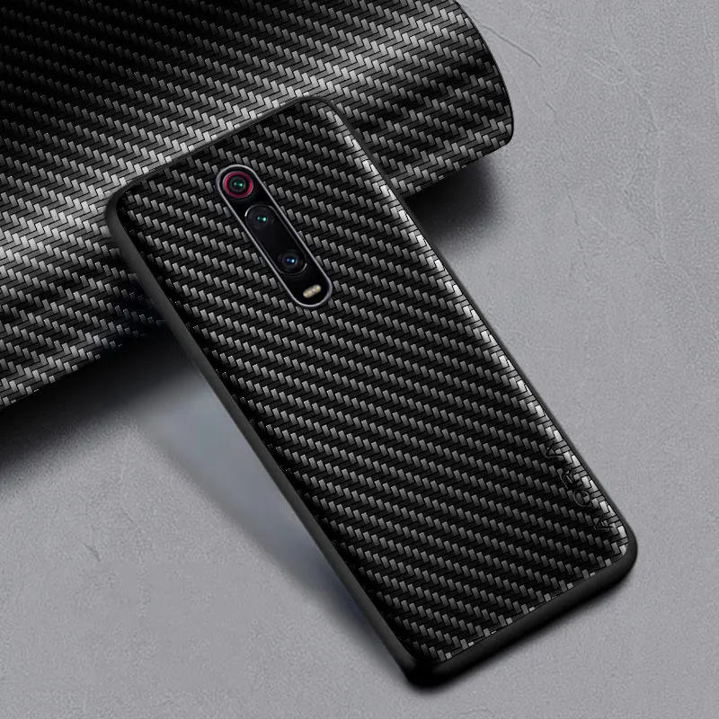 Carbon Fibre Shockproof Slim Case for Xiaomi Mi 9T Mi 8 Pro Lite Non-Slip Full Body Protective Phone Cover