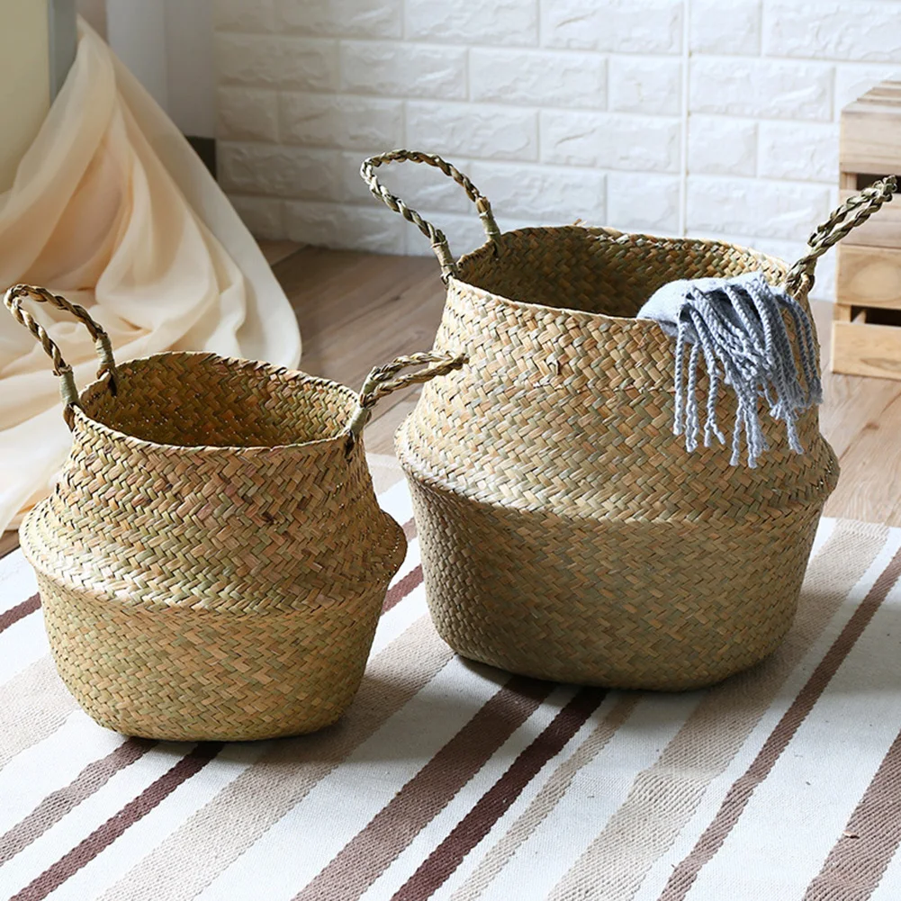 Wicker Basket Storage Basket High Quality Multi-purpose Picnic Basket Planting Flower Pot Storage Basket Plant Pot Covers