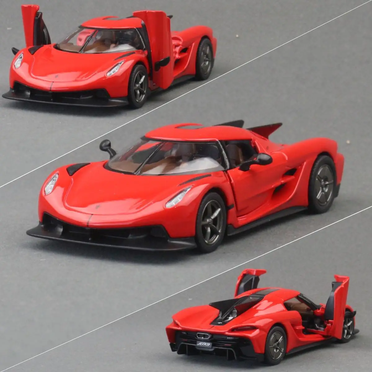 Afbeelding 4: KiNSMART Speelgoedautomodel 1/40 Koenigsegg Jesko Absolut Super Sport Diecast Miniatuur Trek Voertuig Collectie Cadeau Voor Kid Jongen