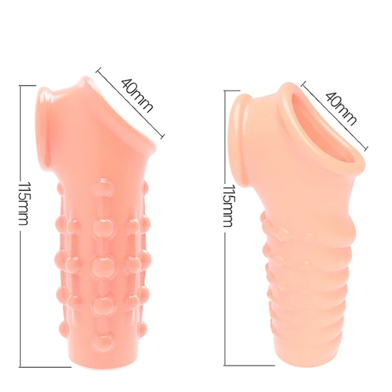 Cock Ring Penis Sleeve Cover Extension Enlargement Granule Clitoris G-spot Stimulate Delay Ejaculation Extender Sex Toy Male Men