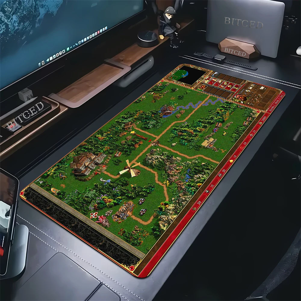 Gaming Laptops Keyboard Mat Desk Protector Mats Gamer Mouse Pad Anime Heroes of Might and Magic 3 Map Laptop Accessories Deskmat