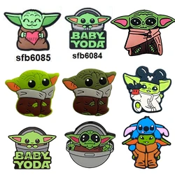 10pcs movie character baby yoda focal Silicone beads Teether Food Grade For pen Pacifier Chain