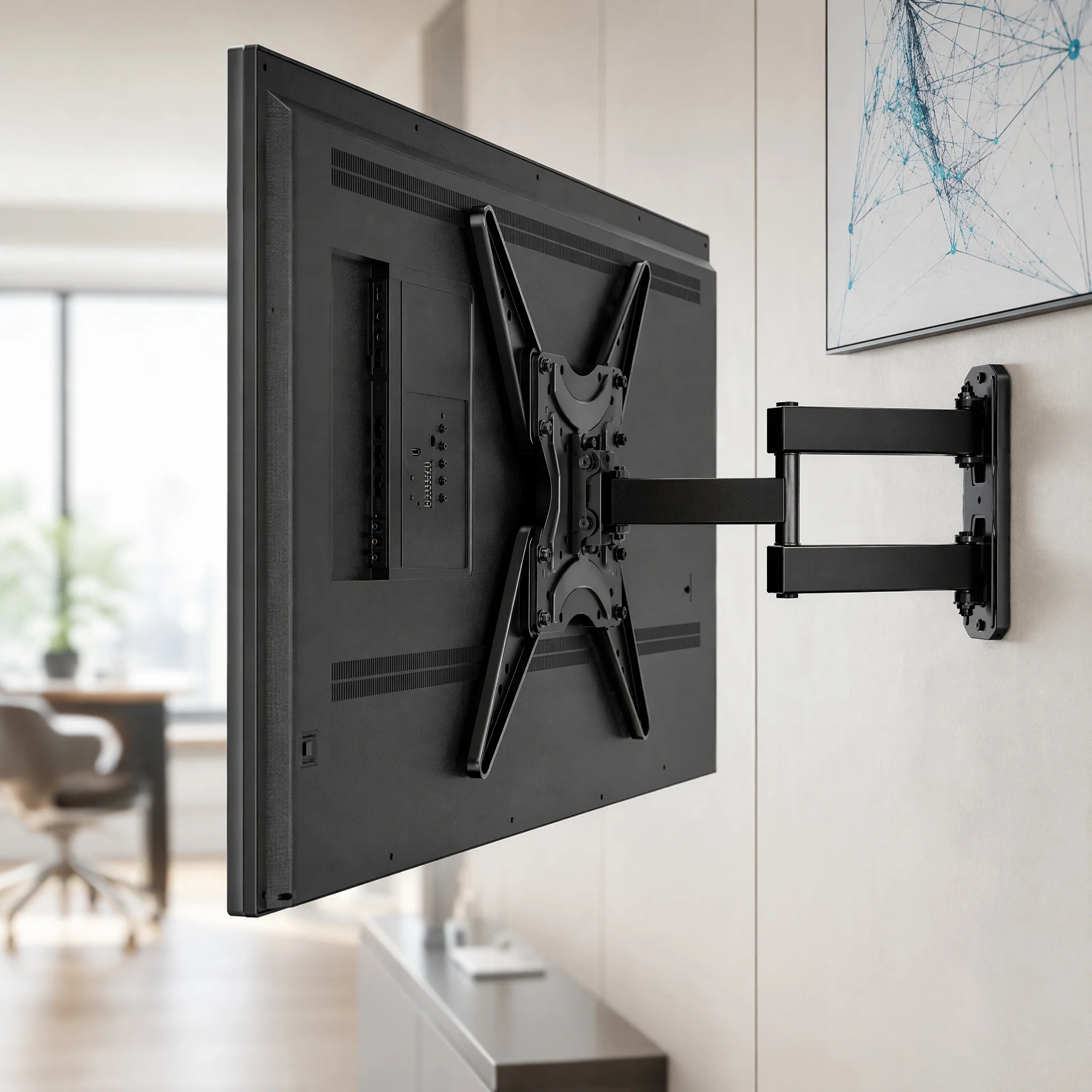 Listed Advanced Tilting TV Wall Mount Bracket for 26-60 inch Large TVs up to 77 lbs, Ultra Slim Low Profile Tilt TV Mount Fits , Max VESA 400x400mm
