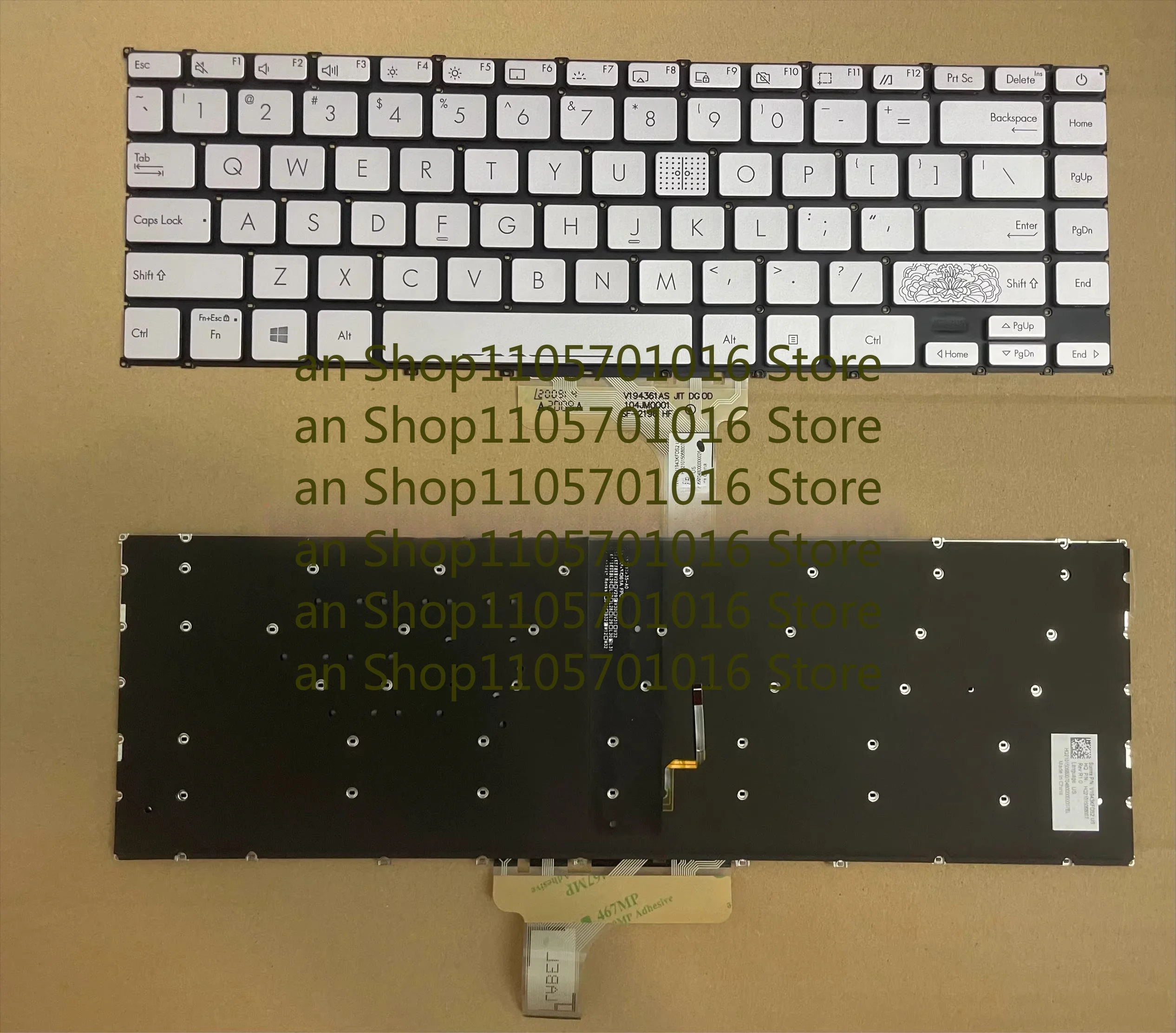 B=For  Original  ASUS ZenBook 13 UX325J U3700J UX325A C Cover Laptop Keyboard