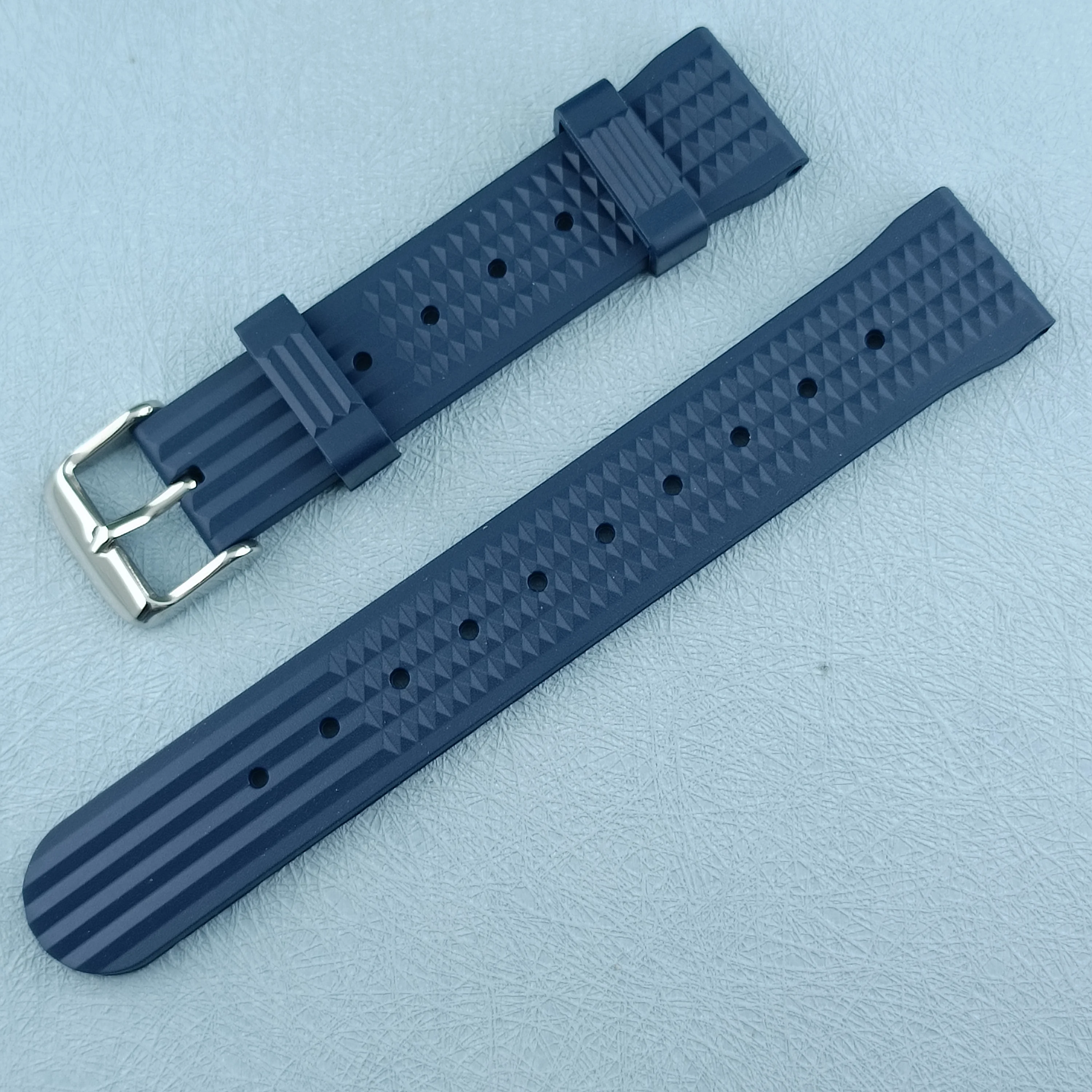 22mm Rubber Watch Band For Seiko Soft Rubber Watch Strap Waterproof Replacement Universal Watchbands