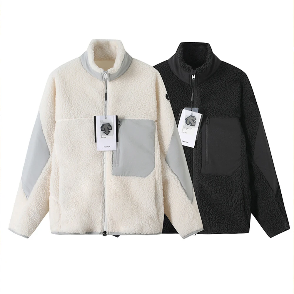 

Флисовая куртка для спорта и отдыха на открытом воздухе для пар, теплый флисовый топ с воротником-стойкой, новый стиль осени и зимы