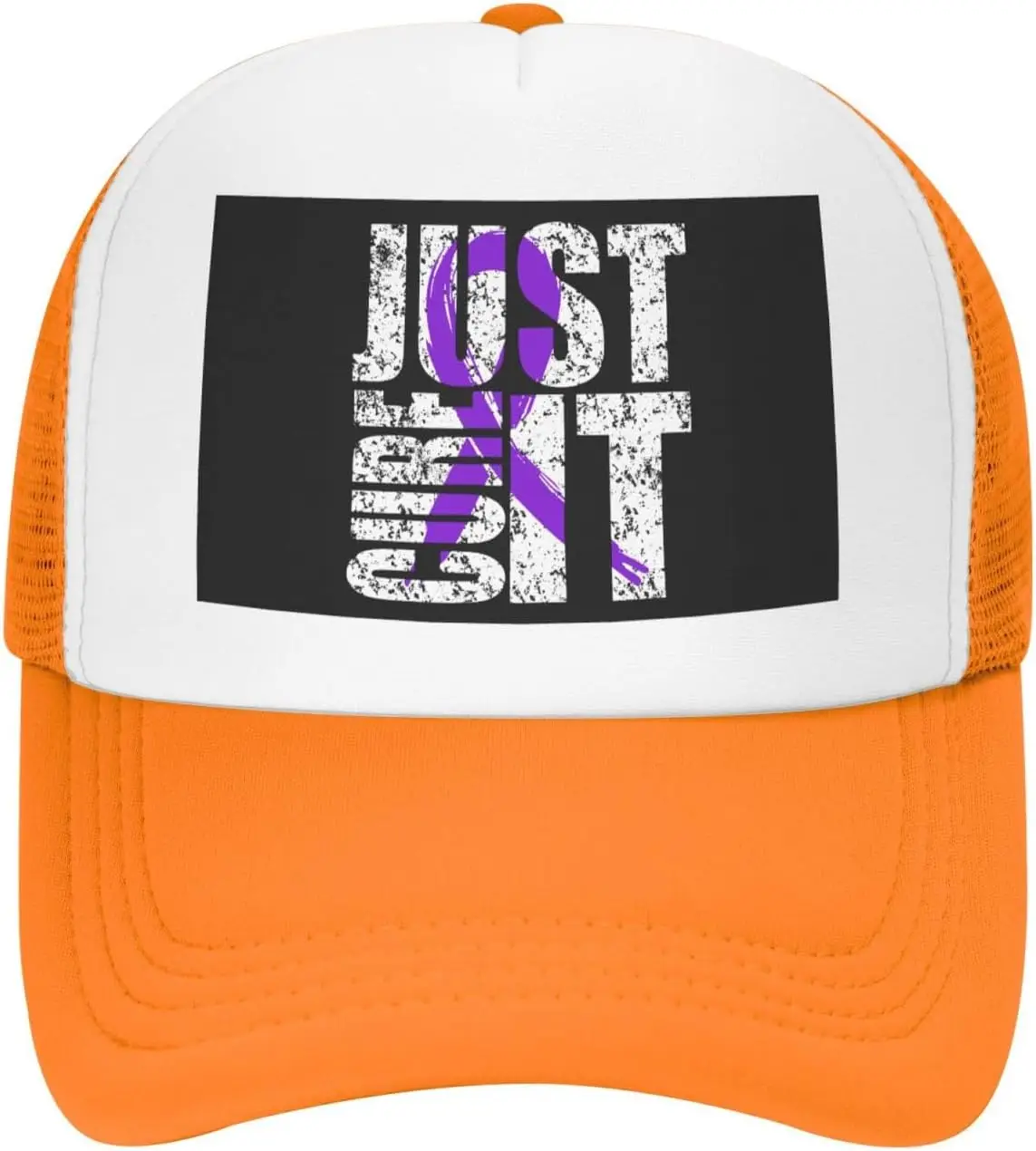 Lupus-Awareness-Trucker-Hat-Just-Cure-Graphic-Mesh-Snapback-Cap-for-Men-Women-Outdoor