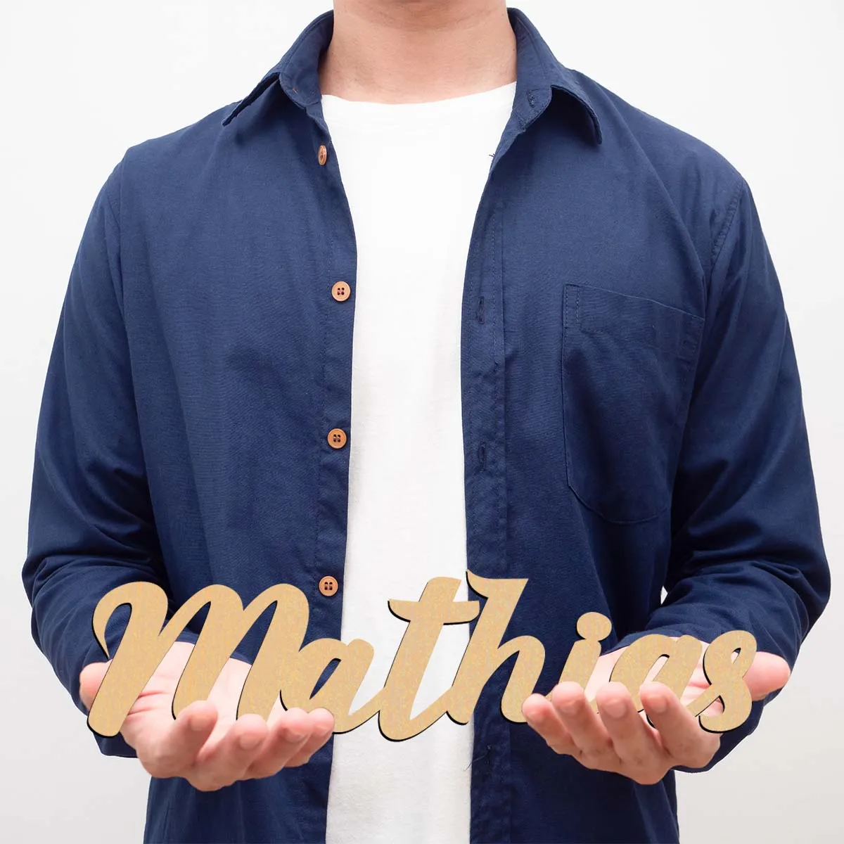 1pc home decor Mathias example Customizable Letter Wooden Decor Laser-Cut Sign Wooden Sign Holiday Decorations