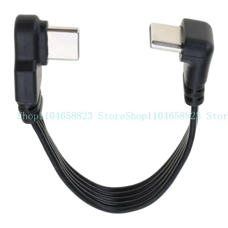 Elbow/Straight Head Type C Data Cable 45W Fast Charging Cord Wire Support 4K Video & 480Mbps Data Transfer for Phones