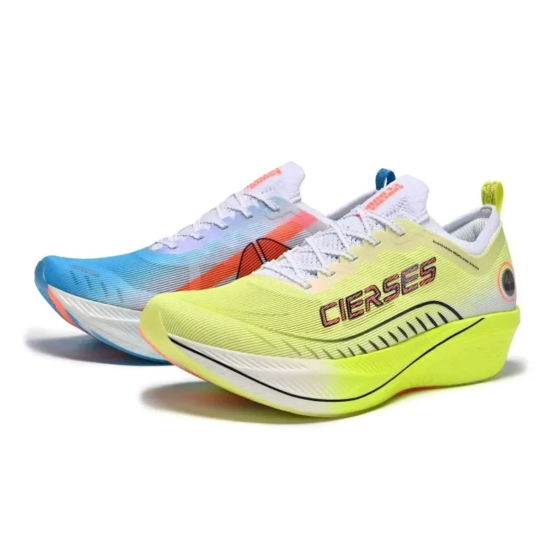 

Professional Carbon Plate Running Shoe Men Women Mesh Breathable Sock Sneaker Unisex Light Weight Walking Jogging Shoes Couples