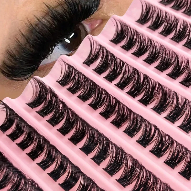 10 แถว DIY ขนตา 0.07 มม.30D 40D 80D หนาหนาขนตาหนาพิเศษ,d Curl ผสมสไตล์ Falsies ในอะนิเมะและคลัสเตอร์